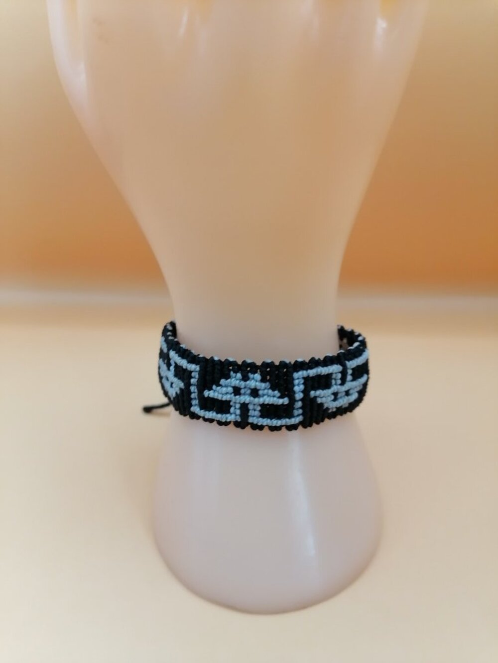 Hand-woven Macrame Bracelet with Inca Motifs